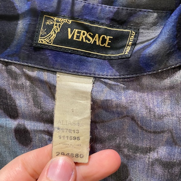 Versace button down shirt RARE butterfly pattern - Picture 2 of 4